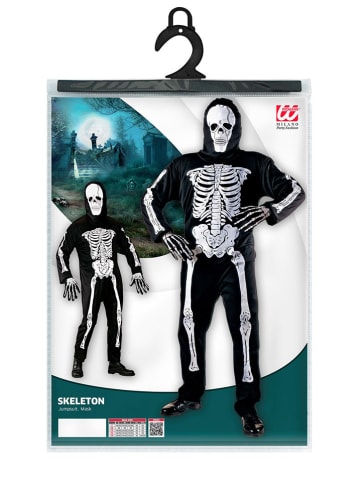 Carnival Party 2-delig kostuum "SKELET" zwart/wit