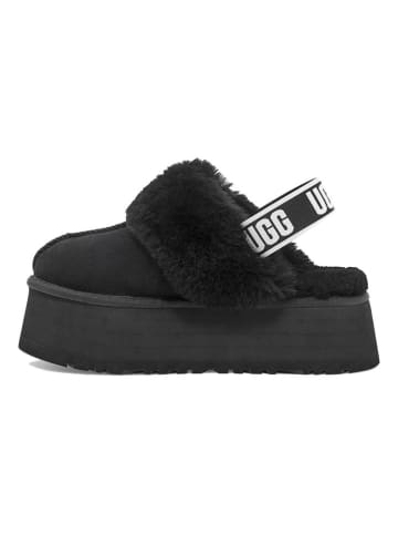UGG Leder-Hausschuhe "Funkette" in Schwarz