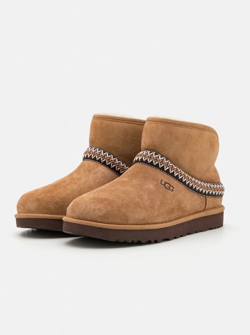 UGG Leder-Boots "Crescent" in Hellbraun