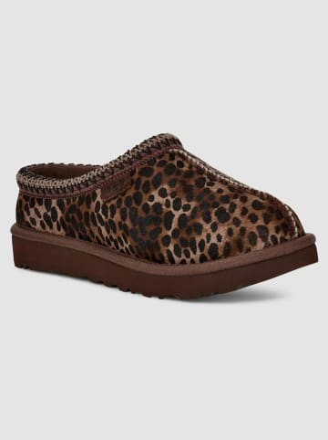 UGG Leder-Hausschuhe "Tasman Caspian" in Braun/ Schwarz