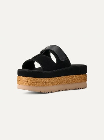 UGG Leder-Pantoletten "Aubrey" in Schwarz