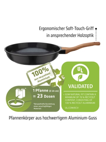 GSW Bratpfanne ''Natural Fit'' in Schwarz - Ø 20 cm