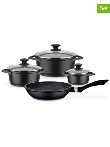GSW 7tlg. Kochgeschirr-Set ''Gourmet'' in Schwarz