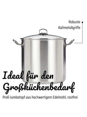 GSW 2tlg. Set: Kochtopf ''Profi'' in Silber - Ø 30 cm
