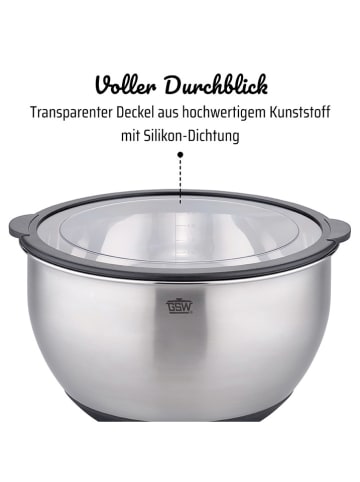 GSW 3tlg. Rührschüsseln-Set ''Primo'' in Silber