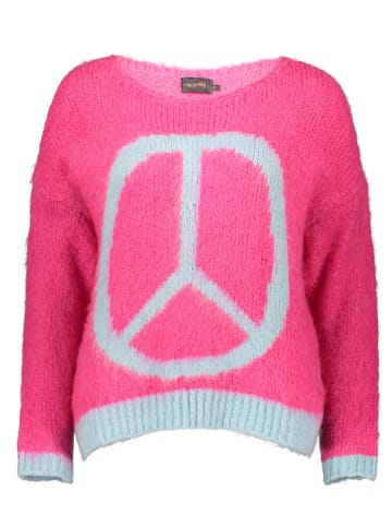 miss goodlife Pullover "Peace" in Pink/ Hellblau
