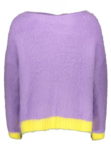 miss goodlife Sweter "Peace" w kolorze żółto-fioletowym