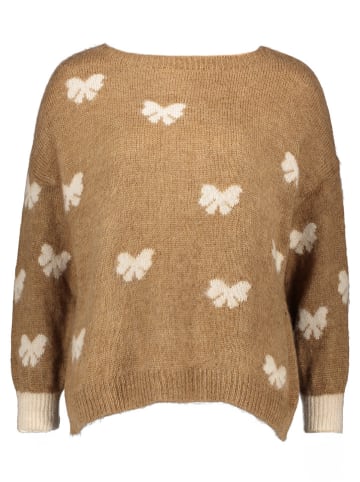 miss goodlife Sweter w kolorze jasnobrązowym