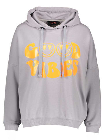 miss goodlife Hoodie "Good vibes" grijs/geel