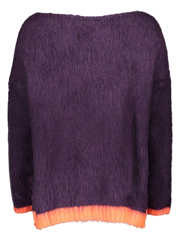 miss goodlife Sweter "Heart" w kolorze fioletowo-brzoskwiniowym