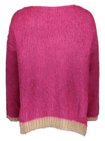 miss goodlife Sweter "Heart" w kolorze beżowo-różowym