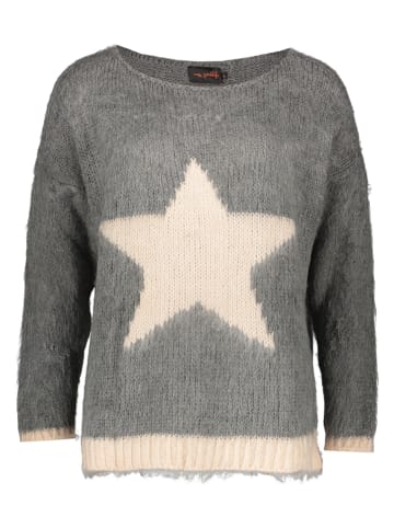 miss goodlife Pullover "Star" in Grau/ Creme