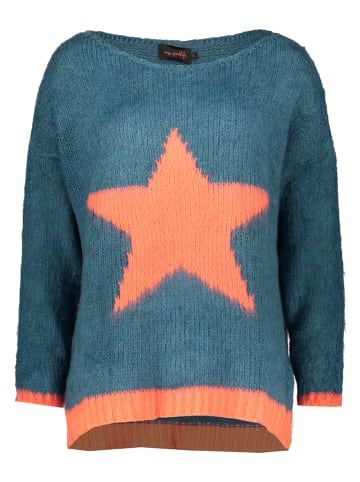 miss goodlife Pullover "Star" in Petrol/ Apricot