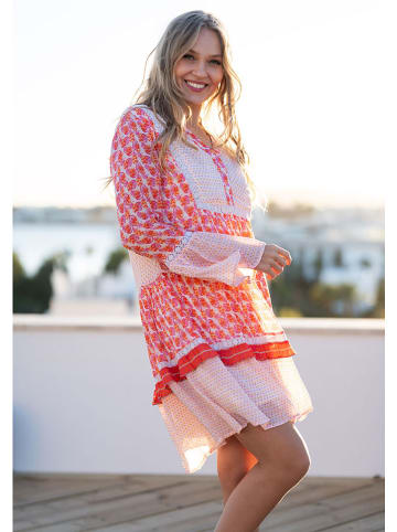 miss goodlife Sukienka w kolorze jasnoróżowo-czerwono-białym