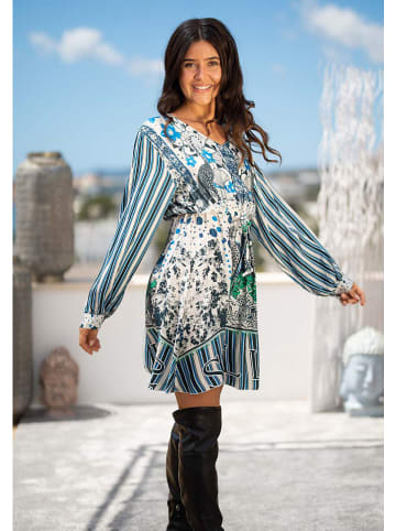 miss goodlife Jurk wit/donkerblauw