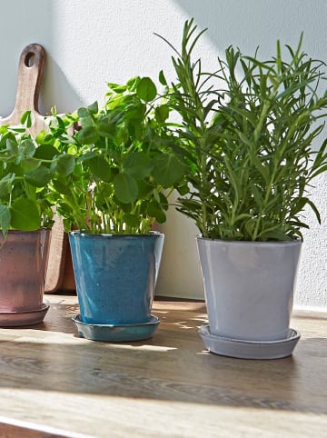 Knabstrup Doniczka "Knabstrup" w kolorze niebieskim - wys. 12 x Ø 10,5 cm