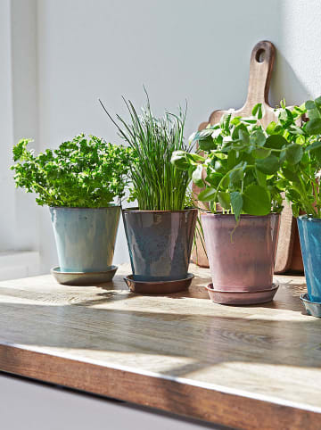 Knabstrup Doniczka "Knabstrup" w kolorze morskim - wys. 12 x Ø 10,5 cm