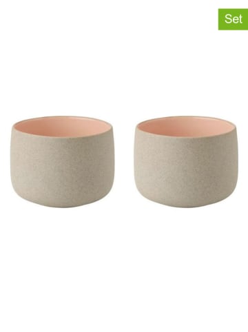 Stelton Kubki (2 szt.) "Emma" w kolorze beżowo-jasnoróżowym - 150 ml