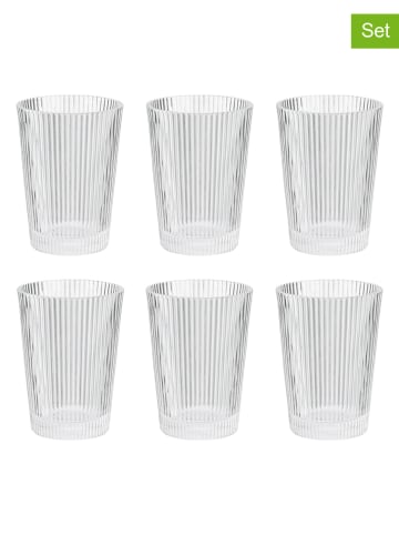 Stelton 6-delige set: drinkglazen "Pilastro" transparant - 240 ml
