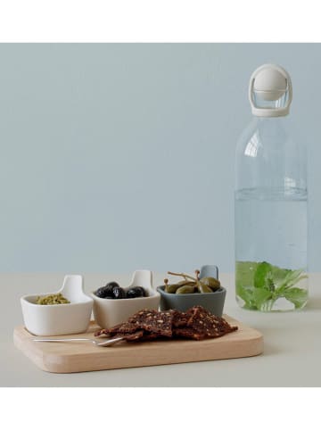 RIG-TIG 4tlg. Set: Servierplatte in Beige/ Grau/ Weiß - (B)26 x (H)8 x (T)19 cm