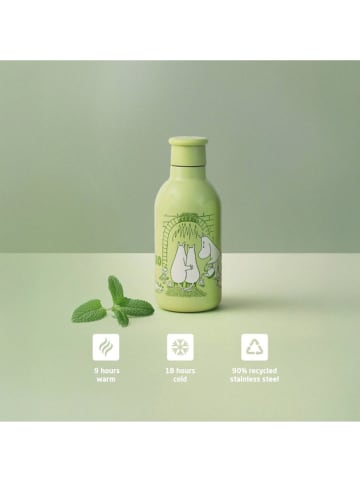 RIG-TIG Butelka termiczna "Moomin" w kolorze zielonym - 500 ml