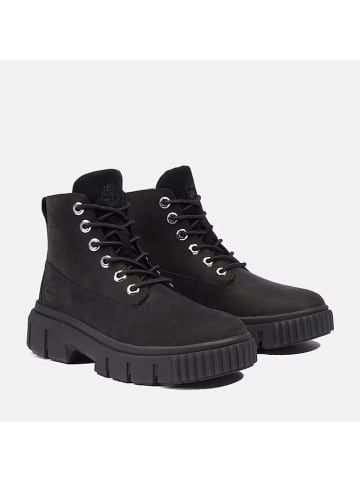 Timberland Skórzane botki "Greyfield Mid" w kolorze czarnym