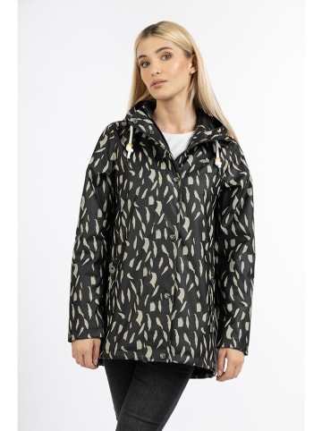 Schmuddelwedda Regenjacke in Schwarz/ Beige