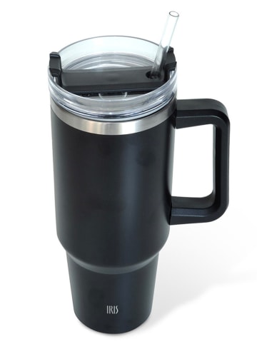 IRIS Barcelona Roestvrijstalen isoleerbeker zwart - 1,2 ml