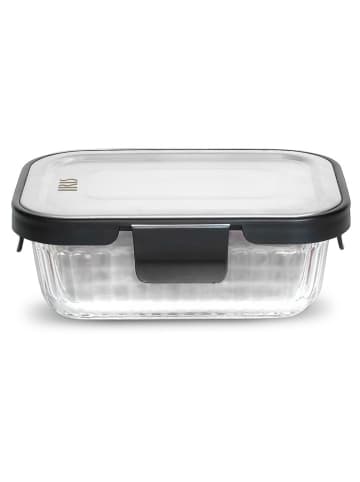 IRIS Barcelona Pojemnik w kolorze srebrno-czarnym - 370 ml