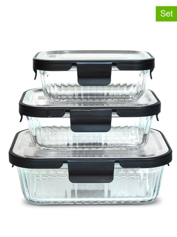 IRIS Pojemniki (3 szt.) w kolorze czarnym