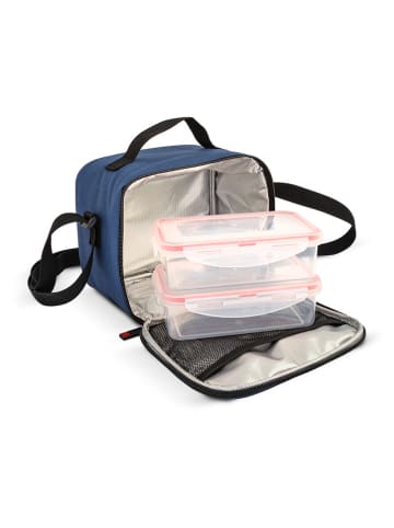 IRIS Barcelona Isoleerlunchtas "City" blauw - (B)22 x (H)18 x (D)13 cm