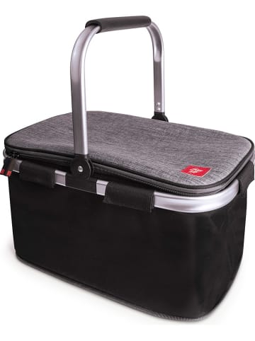 IRIS Barcelona Isolier-Picknickkorb in Schwarz/ Grau - (B)43 x (H)27 x (T)24 cm