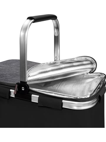 IRIS Barcelona Isolier-Picknickkorb in Schwarz/ Grau - (B)43 x (H)27 x (T)24 cm
