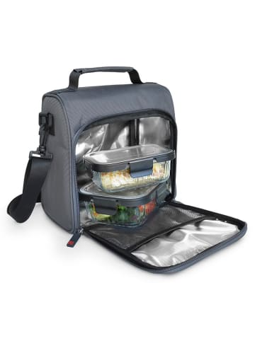 IRIS Barcelona 3tlg. Lunchset: Isoliertasche und Luchboxen in Grau