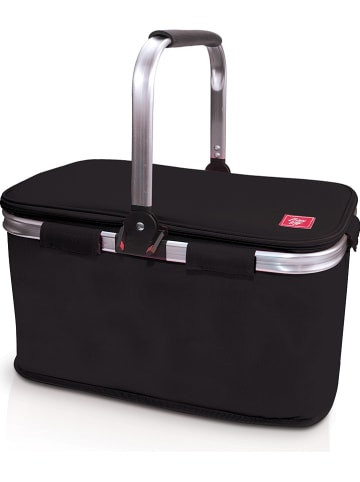 IRIS Barcelona Isolier-Picknickkorb in Schwarz - (B)43 x (H)27 x (T)24 cm