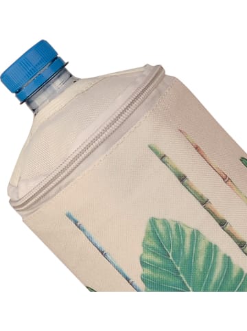 IRIS Barcelona Flaschen-Isoliertasche "Bali" in Beige/ Grün - (H)28 x Ø 10 cm