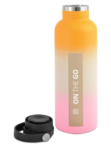IRIS Barcelona Butelka termiczna "On the go" w kolorze pomarańczowo-jasnoróżowym - 750 ml