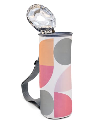 IRIS Barcelona Flaschen-Isoliertasche "California" in Weiß/ Bunt - (H)28 x Ø 10 cm