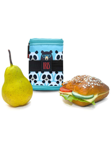 IRIS Barcelona Torba "Blue Friends" w kolorze błękitnym na kanapki - 12 x 26 x 2,5 cm