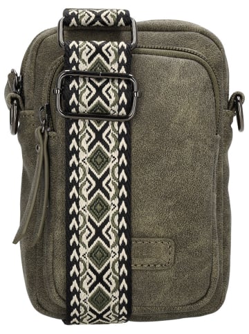 Beagles Handytasche "Malaga" in Khaki - (B)12,5 x (H)19,5 x (T)2,5 cm