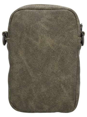 Beagles Handytasche "Malaga" in Khaki - (B)12,5 x (H)19,5 x (T)2,5 cm