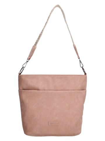 Beagles Shopper bag "Malaga" w kolorze jasnoróżowym - 32 x 26 x 12 cm