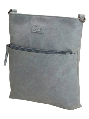 Beagles Umhängetasche in Hellblau/ Grau - (B)26 x (H)25 x (T)4 cm