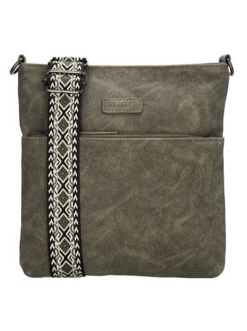 Beagles Umhängetasche "Malaga" in Khaki - (B)26 x (H)25 x (T)4 cm