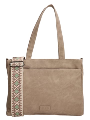 Beagles Schultertasche "Malaga" in Beige - (B)31 x (H)24 x (T)10 cm