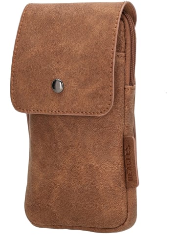 Beagles Torebka "Malaga" w kolorze jasnobrązowym na telefon - 11 x 20 x 2 cm