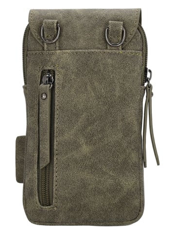 Beagles Torebka "Malaga" w kolorze khaki na telefon - 11 x 20 x 2 cm