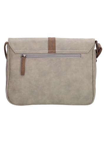 Beagles Skórzana torebka "Brunete" w kolorze beżowo-szarym - 27 x 23 x 7 cm