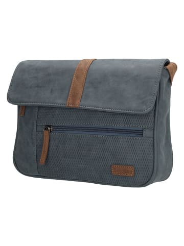 Beagles Skórzana torebka "Brunete" w kolorze granatowym - 27 x 23 x 7 cm