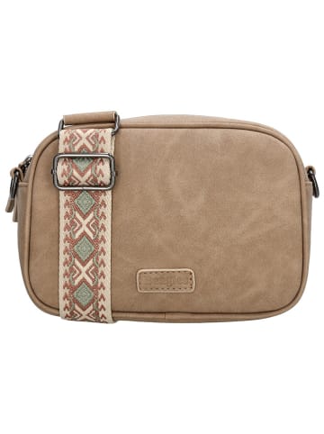 Beagles Umhängetasche "Malaga" in Beige - (B)18,5 x (H)12 x (T)4,5 cm